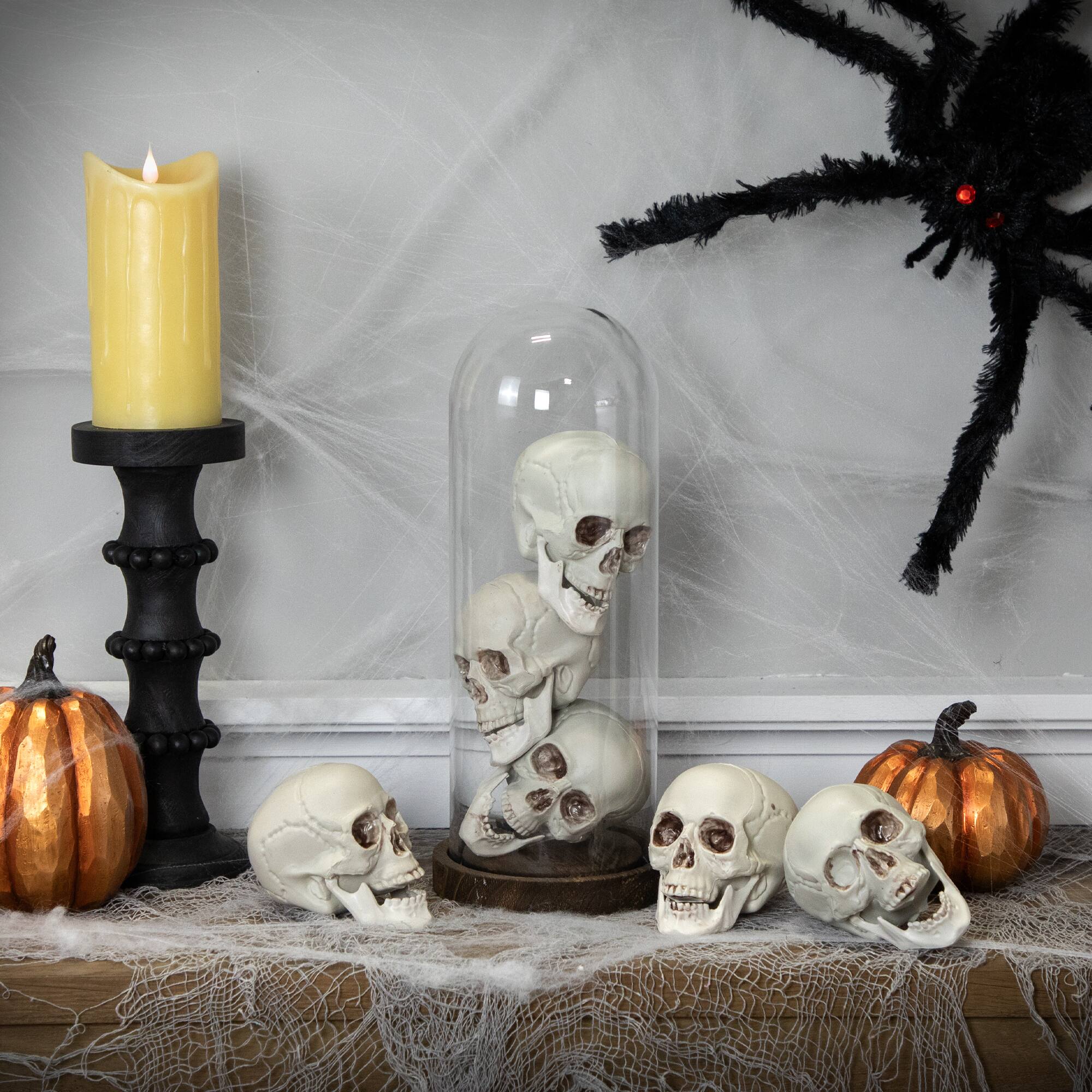 4.75" Skull Halloween Decorations, 6ct.